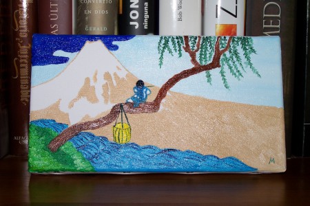 COLECCION MINIATURAS: Niño mirando el mundo desde un árbol